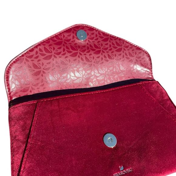 Swarovski Red Velvet Evening Clutch EUC - Picture 4 of 9